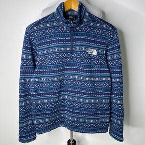 The North Face Men's Blue TSILLAN 1/4 Zipper Pullover Fleece Size Medium